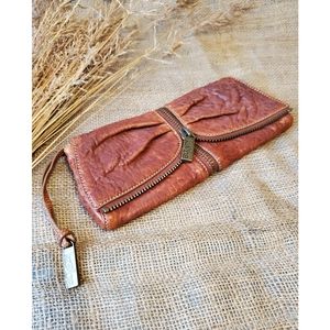 Kooba Audrey Cognac Leather Clutch